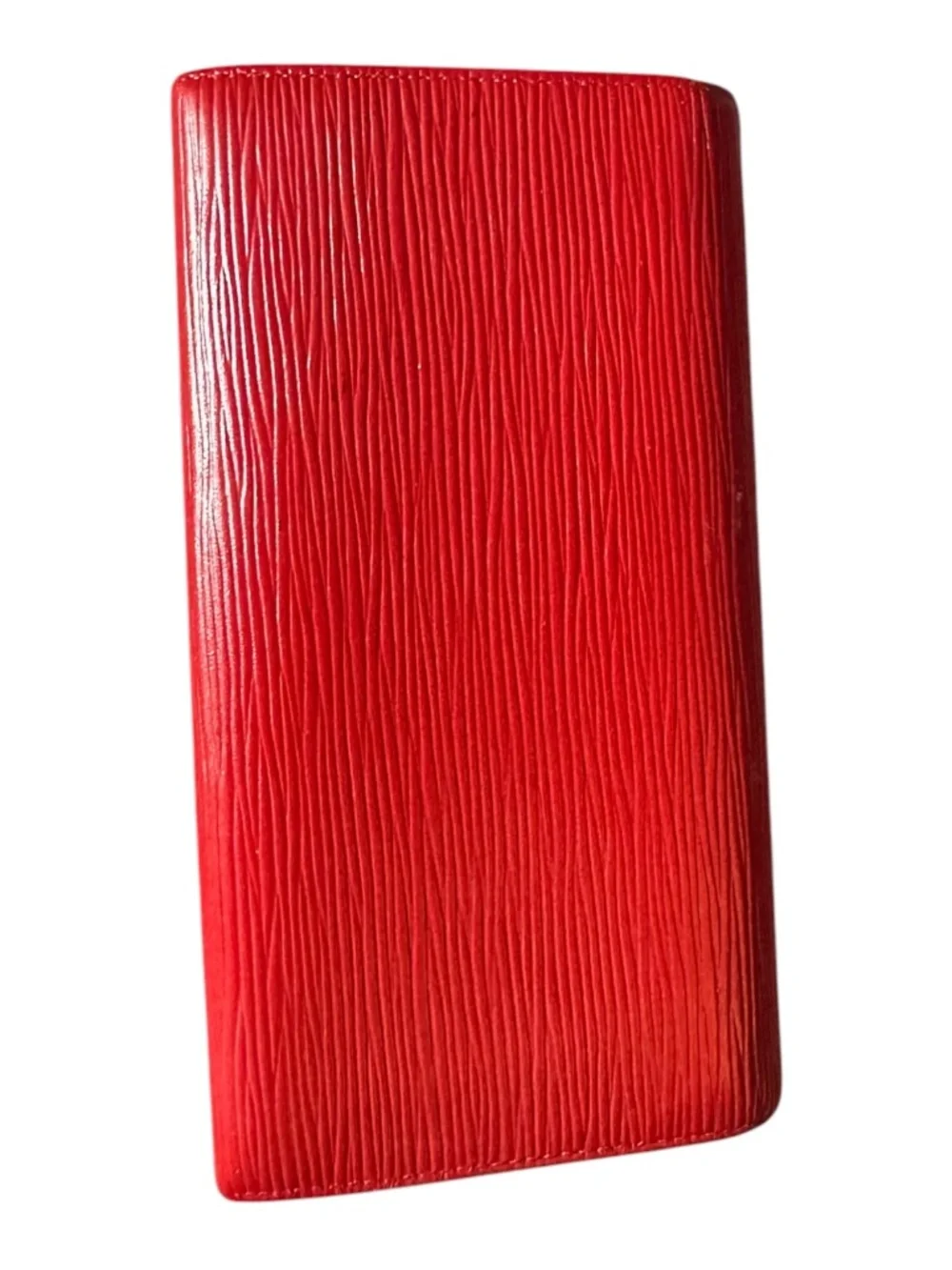 Authentic Vintage Louis Vuitton Red Epi Leather Sarah Long Wallet-Use